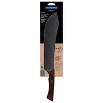 Faca para Carne Tramontina Churrasco Black com Lâmina de Aço Inox Escurecido e Cabo de Madeira 10"
