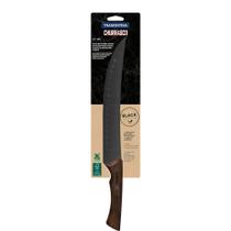 Faca Para Carne Tramontina Churrasco Black Com Lamina Em Aço Inox E Cabo De Madeira 10 Polegada
