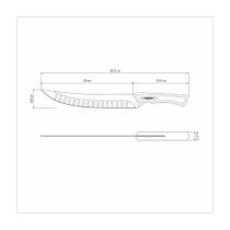 Faca para Carne Tramontina Churrasco Black Lamina Inox Escurecido e Cabo de Madeira 10 polegada