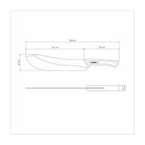 Faca para Carne Tramontina Churrasco Black Lamina Inox Escurecido e Cabo de Madeira 10 polegada