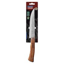 Faca para Carne Tramontina Nômade com Lâmina em Aço Inox e Cabo de Madeira 7 polegada Faca para Carne Tramontina Nômade com Lâmina em Aço Inox e Cabo de Madeira 7 polegada