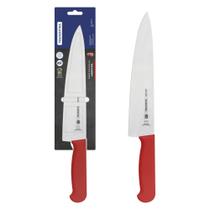 Faca Para Carne Tramontina Profissional 10 Polegadas Inox Cabo Vermelho Antimicrobiano