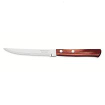 Faca Para Churrasco 5" Tramontina Em Aço Inox E Cabo Em Madeira Polywood Vermelho Tramontina