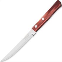 Faca para Churrasco em Aço Inox e Cabo de Madeira Vermelho 5"" da Linha Polywood - 21100475 - TRAMONTINA Faca para Churrasco em Aço Inox e Cabo de Madeira Vermelho 5"" da Linha Polywood - 21100475 - TRAMONTINA