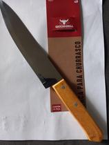 Faca para churrasco grilazer gaucho grill 8 polegadas cabo de madeira