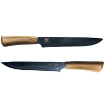 Faca Para Churrasco Hitita 11 Cabo De Madeira Em Aço Cermel Faca Para Churrasco Hitita 11 Cabo De Madeira Em Aço Cermel