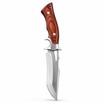 Faca para Churrasco Profissional Full Tang Aço Inox Cabo Madeira 26,5 cm