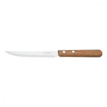 Faca para Churrasco Tramontina Dynamic Lâmina em Aço Inox com Fio Liso e Cabo de Madeira Natural 5"