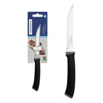 Faca para Churrasco Tramontina Felice Lâmina Aço Inox Fio Liso Cabo Polipropileno Preto 5"