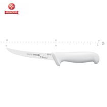 Faca para Desossa - Lamina em Aço Inox 6" Curvada Estreita - Cabo Branco Tradicional - Mundial (5516-6)
