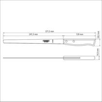 Faca para fiambres tramontina tradicional com lâmina em aço inox e cabo em madeira natural 9