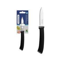 Faca para Legumes Frutas Tramontina Felice em Aço Inox com Fio Microsserrilhado Preto 3 polegada