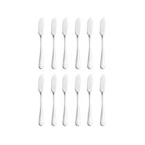 Faca para Manteiga Espatula Pate Geleia Aço Inox Jogo 12un Faca para Manteiga Espatula Pate Geleia Aço Inox Jogo 12un