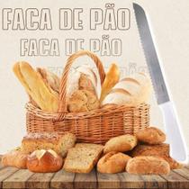 Faca Para Pão em Aço Inox Cabo Branco 6 poleg - Cabo Branco - Faca de Pao e bolo - PANAMI - Original