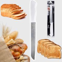 Faca Para Pão em Aço Inox Cabo Branco 6 polegada - Cabo Branco - Faca de Pao e bolo - PANAMI Faca Para Pão em Aço Inox Cabo Branco 6 polegada - Cabo Branco - Faca de Pao e bolo - PANAMI