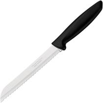 Faca para Pão Plenus Aço Inox Cabo Polipropileno 7 Polegadas Preto Tramontina