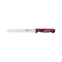 Faca para pão tramontina polywood com lâmina em aço inox e cabo de madeira vermelho 7" 21125177