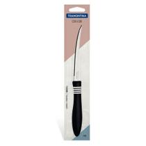 Faca Para Tomate Tramontina Cor & Cor Em Aço Inox E Cabo Preto 5" Tramontina