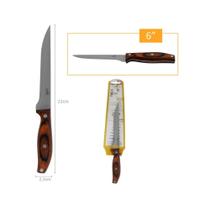 Faca para Trinchar Carne 6'' Inox Cabo Marrom PP Profissional Casita Faca para Trinchar Carne 6'' Inox Cabo Marrom PP Profissional Casita