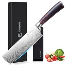 Faca PAUDIN Nakiri de 7 polegadas Razor Sharp Meat Cleaver Stainless