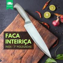 Faca Peixeira 7'' Polegadas Inteiriça INOX- Utensilios Cozinha - SQ Só Qualidade