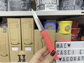 Faca Pequena Laranja Neon - Utensílio de Cozinha Tupperware