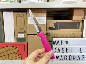 Faca Pequena Rosa - Utensílio de Cozinha Tupperware