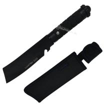 Faca Pesca Caça Preta Afiada + Bainha Excelente Empunhadura Possui Cabo de Madeira SLKAF35