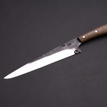 Faca Picaço SG Artesanal 3mm em Aço Carbono com Cabo de Madeira e Bainha de Couro