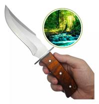 Faca Picanheira Cabo Madeira e Bainha Caça, Pesca, Cozinha Chef Churrasco Super Afiada XV2342 Faca Picanheira Cabo Madeira e Bainha Caça, Pesca, Cozinha Chef Churrasco Super Afiada XV2342