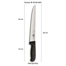 Faca profissional 38cm açougueiro lâmina 25cm sulcos Swiss Classic Victorinox 5.5523.25 Faca profissional 38cm açougueiro lâmina 25cm sulcos Swiss Classic Victorinox 5.5523.25
