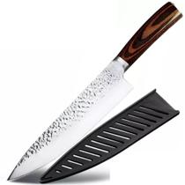 Faca Profissional Aço Inoxidável 8 Polegadas Com Bainha Faca Profissional Aço Inoxidável 8 Polegadas Com Bainha