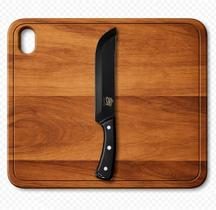 Faca Profissional em Aço Inox Churrasco Gourmet Média 7,5 Afiada Preto