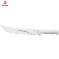 Faca Profissional Para Carne - Lamina em Aço Inox 10" Curvada Larga - Cabo Branco Tradicional - Mundial (5517-10)