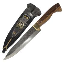 Faca Sangradeira 12pol Aço Carbono Cabo Madeira com Bainha Faca Sangradeira 12pol Aço Carbono Cabo Madeira com Bainha