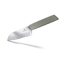 Faca Santoku 31cm estilo japonês com sulcos linha Swiss Modern Oliva Victorinox Faca Santoku 31cm estilo japonês com sulcos linha Swiss Modern Oliva Victorinox