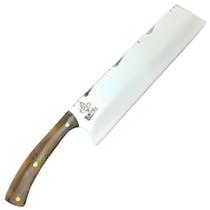 Faca santoku 8" cabo madeira nobre