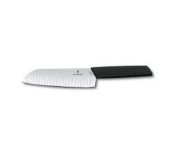 Faca Santoku com sulcos para queijos vegetais e peixes linha Swiss Modern Victorinox