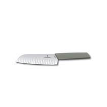 Faca santoku com sulcos Victorinox Swiss Modern 17cm oliva