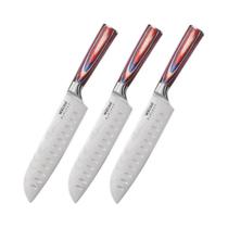 Faca Santoku De 7 Polegadas Em Aço VG10 Japonês, Faca De Cozinha Durável Com Cabo De Madeira Para Faca Santoku De 7 Polegadas Em Aço VG10 Japonês, Faca De Cozinha Durável Com Cabo De Madeira Para