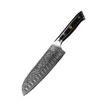 Faca Santoku De Aço Damasco De 7 Polegadas, Profissional, De Alto Carbono, Super Afiada, Faca De