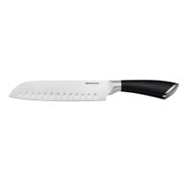 Faca Santoku em Aço Inox com cabo preto -Fracalanza Faca Santoku em Aço Inox com cabo preto -Fracalanza