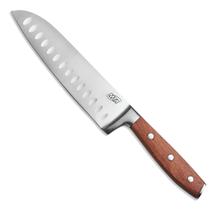 Faca Santoku Fatia e Picar 7 Inox Monobloco Cabo Madeira MTA