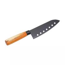 Faca Santoku Inox Cor Grafite Cabo Acácia 30cm Faca Santoku Inox Cor Grafite Cabo Acácia 30cm