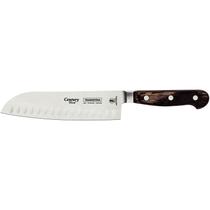 Faca Santoku Tramontina Aço Inox Century Wood 7" Castanho