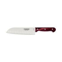 Faca santoku tramontina madeira tratada polywood vermelho 7" Faca santoku tramontina madeira tratada polywood vermelho 7"