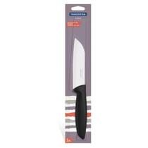 Faca Santoku Tramontina Plenus Com Lâmina Em Aço Inox E Cabo De Polipropileno Preto 5" Tramontina Faca Santoku Tramontina Plenus Com Lâmina Em Aço Inox E Cabo De Polipropileno Preto 5" Tramontina