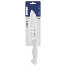 Faca Santoku Tramontina Premium com Lâmina de Aço Inox e Cabo de Polipropileno Branco 7 polegada
