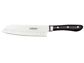 Faca Santoku Tramontina Prochef com Lâmina em Aço Inox e Cabo de Policarbonato com Fibra de Vidro 7"