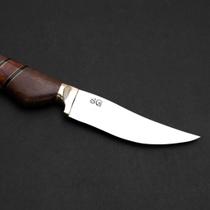 Faca SG F1 Inox 3mm 5 Polegadas Cabo Madeira Artesanal com Bainha